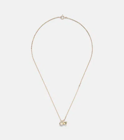 Yvonne Léon Koala 18kt Gold Necklace With Diamonds And Enamel