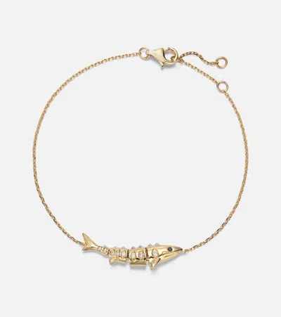 Yvonne Léon Marlin 9kt Gold Chain Bracelet With Diamonds