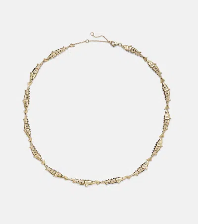 Yvonne Léon Marlin 9kt Gold Necklace With Diamonds