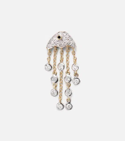 Yvonne Léon Méduse 18kt Gold Single Earring With Diamonds
