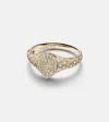 Yvonne Léon Mini 9kt Gold Ring With Diamonds In Gold