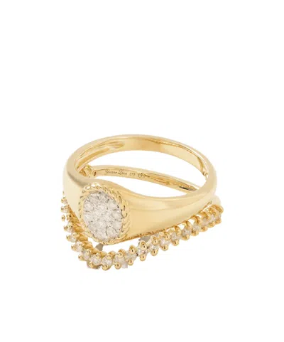 Yvonne Léon 9-karat Gold Diamond Signet Ring Set