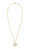 Yvonne Léon Oj 18k Yellow Gold Diamond Clock Necklace