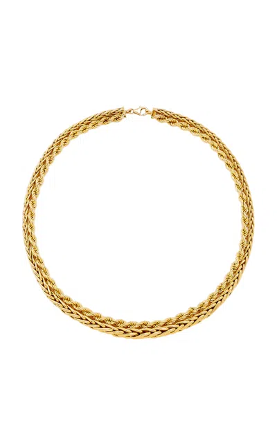 Yvonne Léon Palm Tree 18k Yellow Gold Rope Necklace In Gold