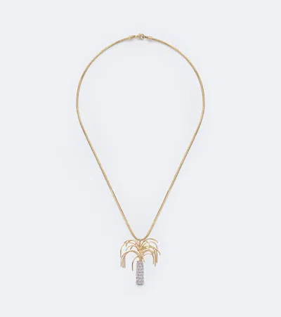 Yvonne Léon Palmier 9kt And 18kt Gold Pendant Necklace With Diamonds