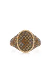 Yvonne Léon Python 9k Yellow Gold Signet Ring