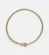 Yvonne Léon Python 9kt Gold Choker With Diamonds In Gold