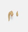 Yvonne Léon Python 9kt Gold Earrings With Diamonds And Spinels In Gold