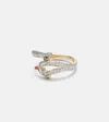 Yvonne Léon Python 9kt Gold Ring With Diamonds In Gold