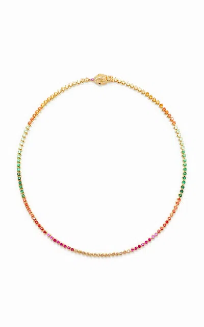 Yvonne Léon River Python 9k Yellow Gold Necklace In Multi