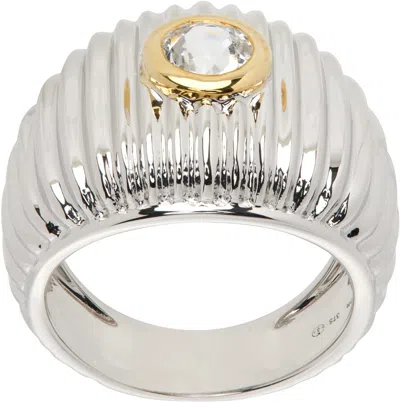 Yvonne Léon White Gold Maxi Berlingot Ring In Blanc