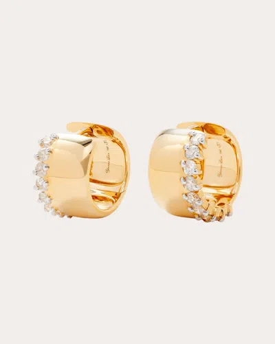 Yvonne Léon Women's Diamond & 18k Gold Grignotées Hoop Earrings