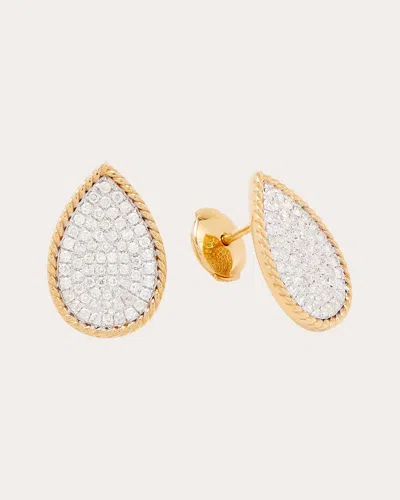 Yvonne Léon Women's Diamond & 18k Gold Pear Stud Earrings
