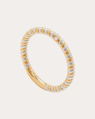 Yvonne Léon Women's Diamond & Two-tone Alliance Mini Torsade Ring In Gold