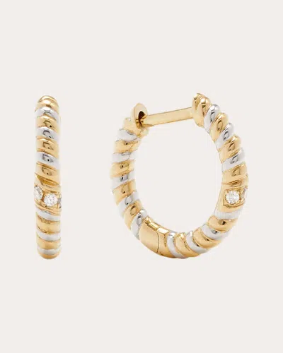 Yvonne Léon Women's Diamond & Two-tone Torsades Mini Hoop Earrings In Gold