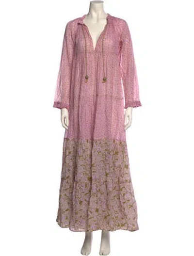 Pre-owned Yvonne S Floral Print Midi Length Dress