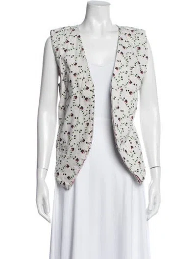 Pre-owned Yvonne S Floral Print Vest In Multicolor