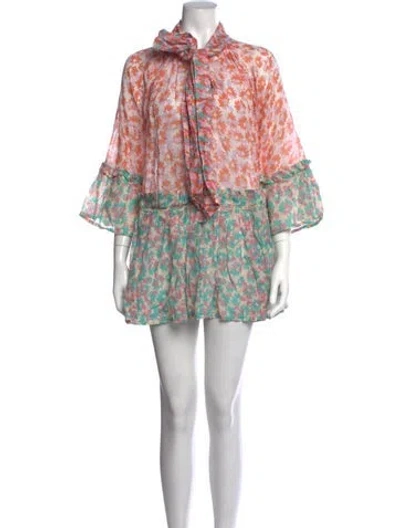 Pre-owned Yvonne S Linen Mini Dress In Pink