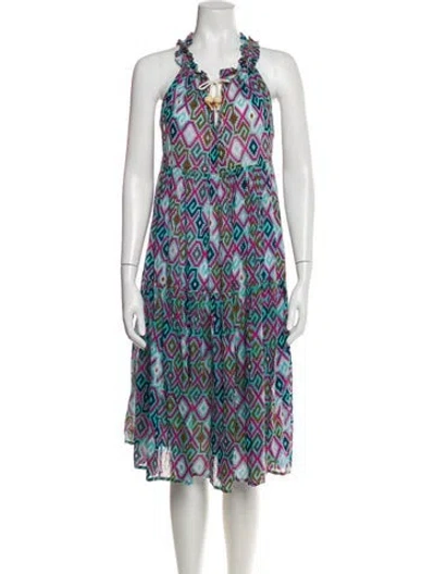 Pre-owned Yvonne S Printed Knee-length Dress In Multi