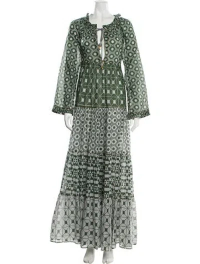 Pre-owned Yvonne S Printed Long Dress