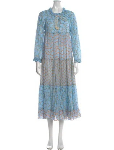 Pre-owned Yvonne S Printed Long Dress In Multi