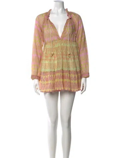 Pre-owned Yvonne S Printed Mini Dress In Multi