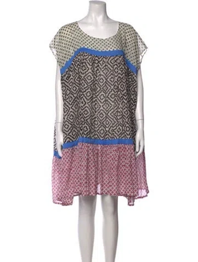 Pre-owned Yvonne S Printed Mini Dress In Multicolor