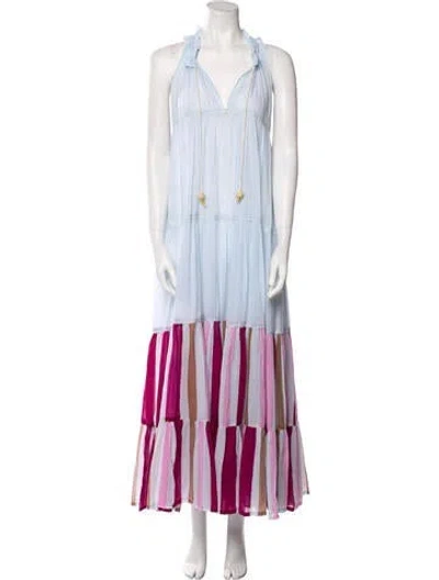 Pre-owned Yvonne S Striped Long Dress In Multi