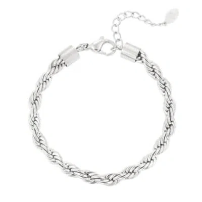 Yw 4.5mm Silver Twisting Bracelet 4.5mm In White