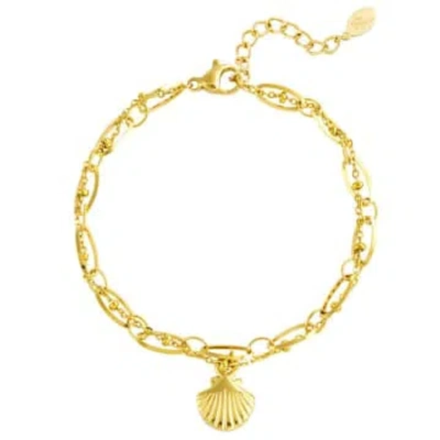 Yw Beach Atmosphere Bracelet With Gold Shell