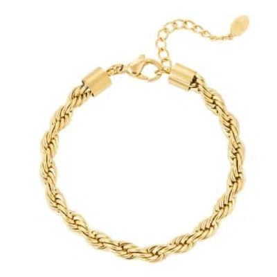 Yw Bracelet Unisexe Twist Or 4.5mm In Gold