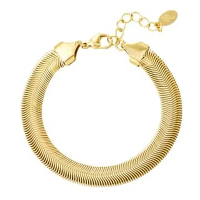 Yw Flat Bracelet With Gold Print