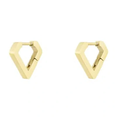Yw Golden Diamond -shaped Earrings