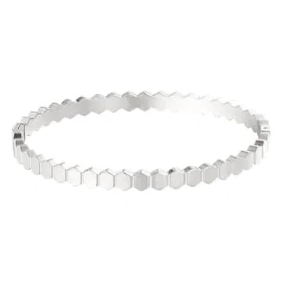 Yw Hexagon Silver Bracelet In Metallic