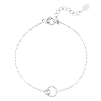 Yw Silver Connected Charm Bracelet In Metallic
