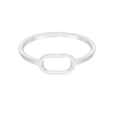 Yw Silver Ring Oval Ring In Metallic