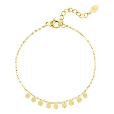 Yw Simple Bracelet With Gold Round Pendants