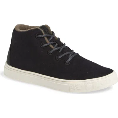 Yy Nation Alto Water Resistant Wool Blend High Top Sneaker In Black/white