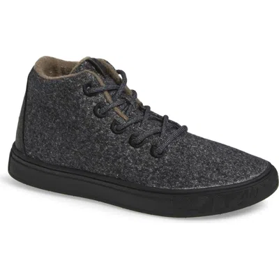 Yy Nation Alto Water Resistant Wool Blend High Top Sneaker In Charcoal/black