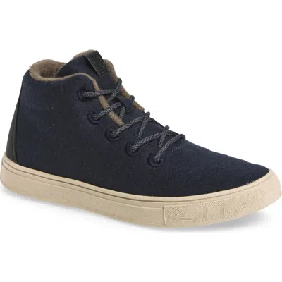 Yy Nation Alto Water Resistant Wool Blend High Top Sneaker In Sky Captain/natural