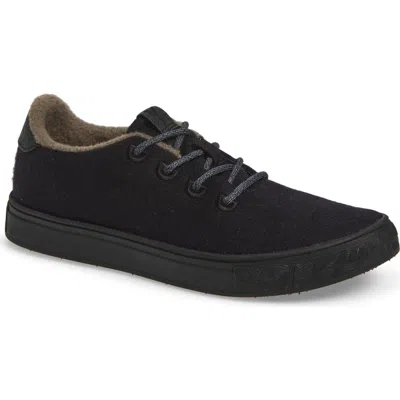 Yy Nation Cirro Wool Blend Water Resistant Low Top Sneaker In Black/black