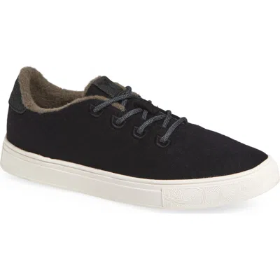 Yy Nation Cirro Wool Blend Water Resistant Low Top Sneaker In Black/white
