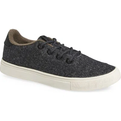 Yy Nation Cirro Wool Blend Water Resistant Low Top Sneaker In Charcoal/white