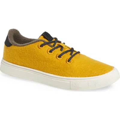 Yy Nation Cirro Wool Blend Water Resistant Low Top Sneaker In Spectra Yellow/white