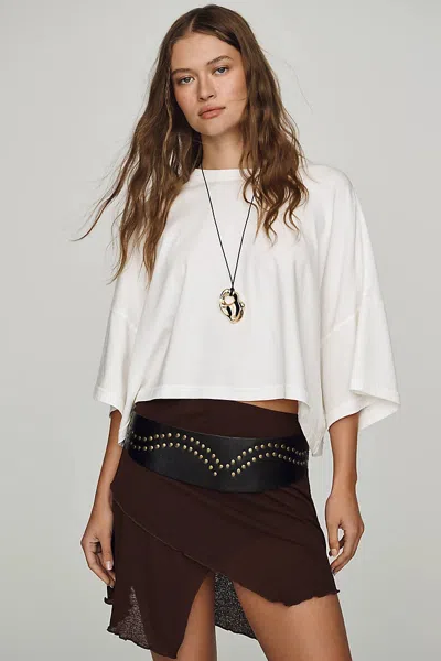 Z & L Europe Dakota Low-slung Belt In White