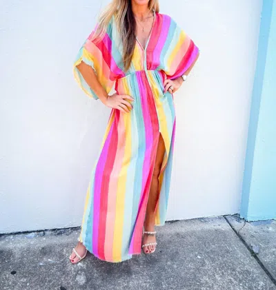 Z & L Europe Harlequin Maxi Dress In Multi In Pink