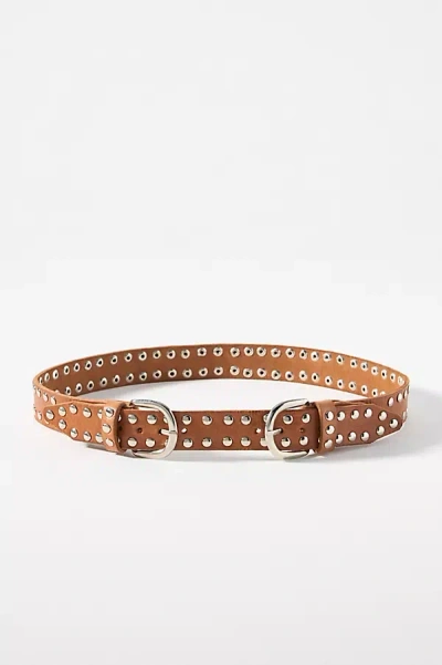 Z & L Rodeo Studded Waist Or Hip Belt In Brown