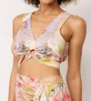 Z & L Sandbar Wrap Top In Beige Multi In Multi