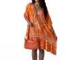 Z & L Topaz Cover Up Dress In Orange In Orange