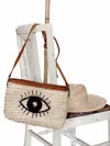 Z & L Women's Athena Evil Eye Shoulder Bag In Natural In White